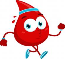 50071772 mignonne rouge du sang laissez tomber dessin anime personnage le jogging vectoriel