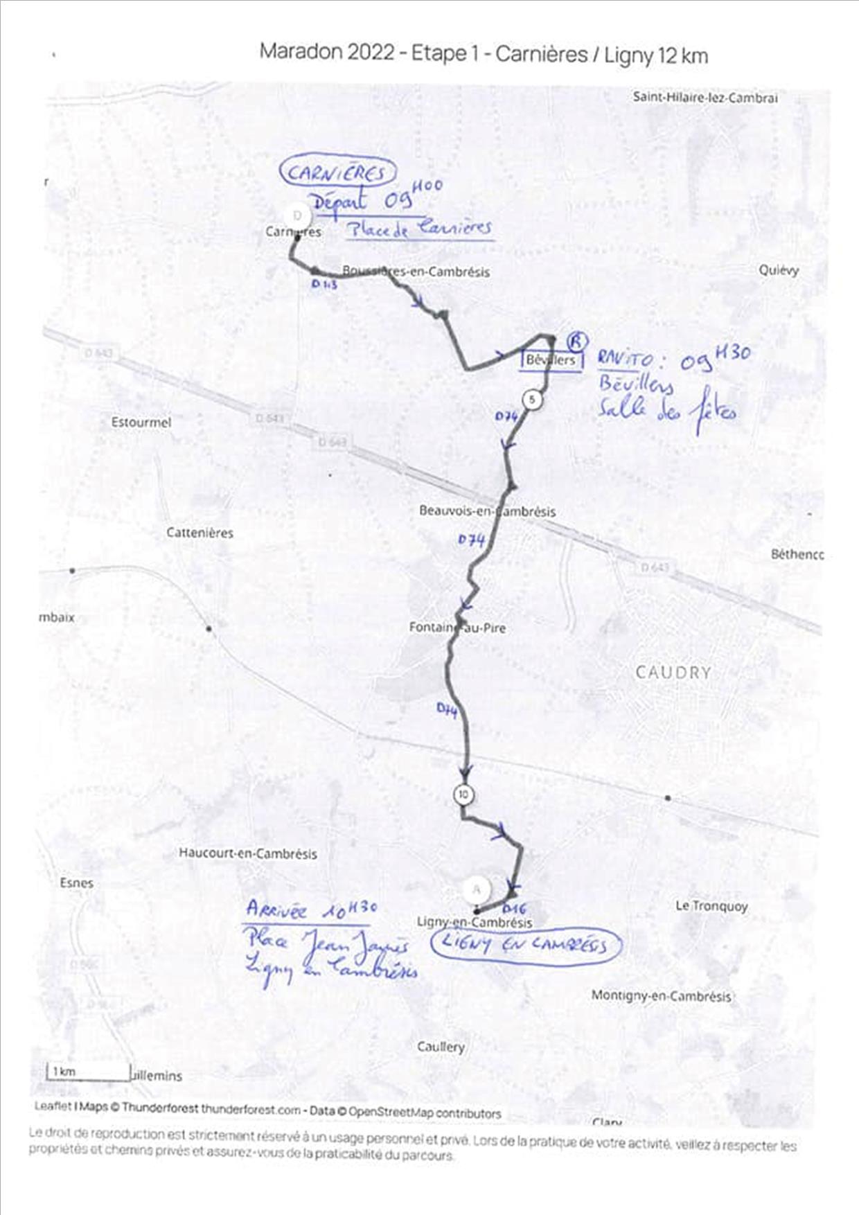 Maradon 2022 parcours n 1